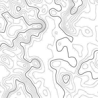 Topografik harita arka planı. Izgara haritası. Kontur. Vektör çizimi.