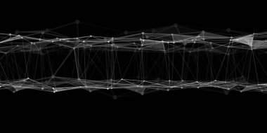 Noktaları ve çizgileri birbirine bağlayan soyut teknoloji arka planı. Ağ konsepti. Veri teknolojisi.