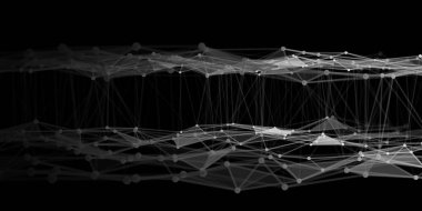 Noktaları ve çizgileri birbirine bağlayan soyut teknoloji arka planı. Ağ konsepti. Veri teknolojisi.