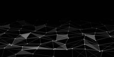 Noktaları ve çizgileri birbirine bağlayan soyut teknoloji arka planı. Ağ konsepti. Veri teknolojisi.