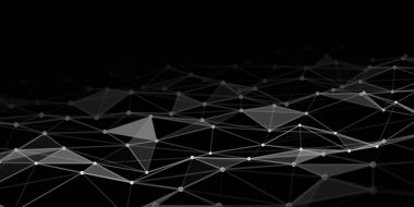 Noktaları ve çizgileri birbirine bağlayan soyut teknoloji arka planı. Ağ konsepti. Veri teknolojisi.