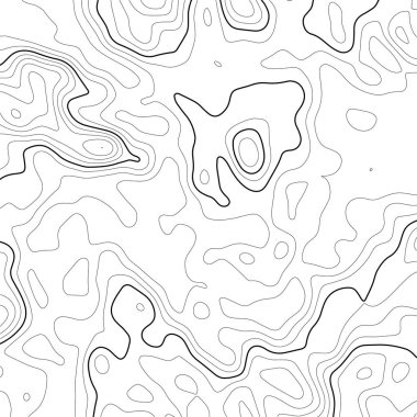 Topografik harita arka planı. Izgara haritası. Kontur. Vektör çizimi.