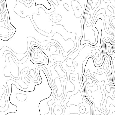 Topografik harita arka planı. Izgara haritası. Kontur. Vektör çizimi.