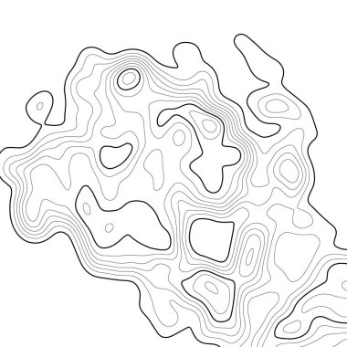 Topografik harita arka planı. Izgara haritası. Kontur. Vektör çizimi.