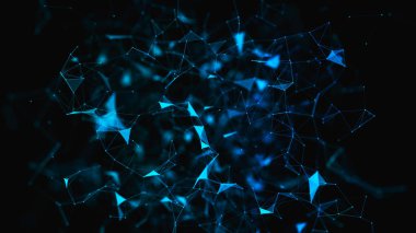 Soyut dijital arka plan. Büyük veri görselleştirmesi. Ağ bağlantı yapısı. Bilim arka planı.