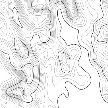 Topografik harita arka planı. Izgara haritası. Kontur. Vektör çizimi.