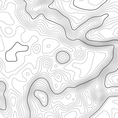 Topografik harita arka planı. Izgara haritası. Kontur. Vektör çizimi.