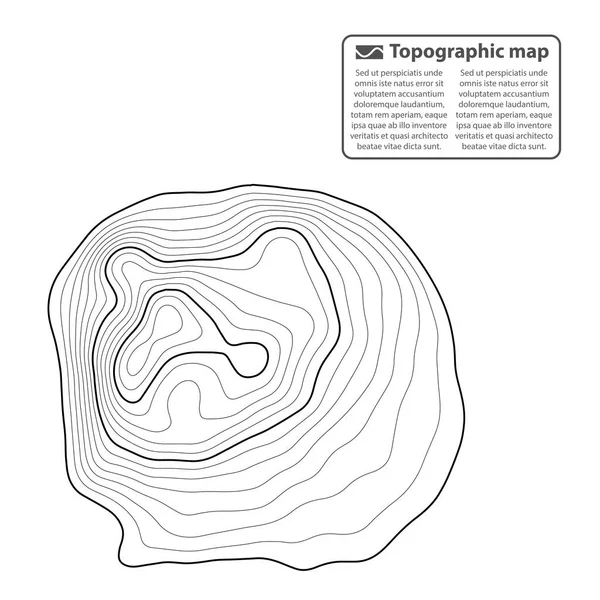 Fondo del mapa topográfico. Mapa de cuadrícula. Contorno. Ilustración vectorial . — Vector de stock