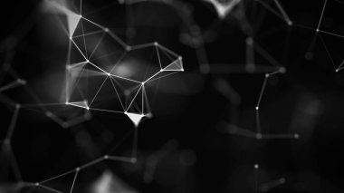 Teknoloji kavramı arka plan. Ağ Kavramı. Nokta ve çizgileri birbirine bağlayan soyut bilim geometrik arka plan.