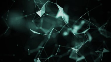 Teknoloji kavramı arka plan. Ağ Kavramı. Nokta ve çizgileri birbirine bağlayan soyut bilim geometrik arka plan.