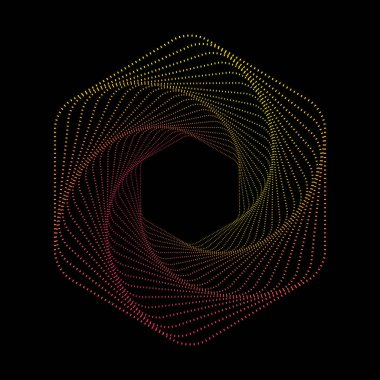 Tünel özeti. Bükülmüş renkli tünel 3d. Bükülmüş çizgiler. Logo. Tel kafes 3d yüzey tüneli.