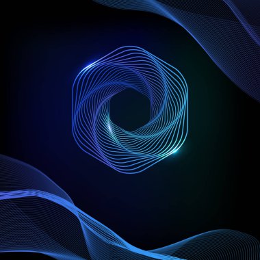 Müzik soyut arka plan mavi. Dinamik müzik dalgaları. Müzik için ekolayzır.