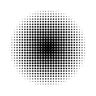 Yarı ton daireler. Soyut yarım ton arka plan. Siyah daireler.