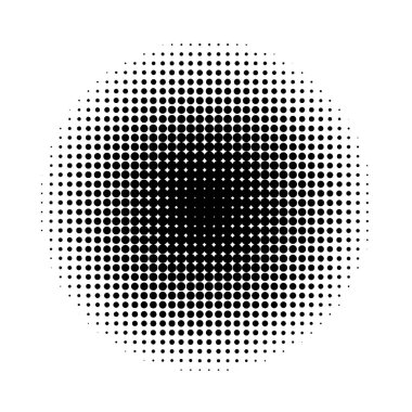 Yarı ton daireler. Soyut yarım ton arka plan. Siyah daireler.