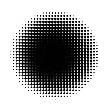 Yarı ton daireler. Soyut yarım ton arka plan. Siyah daireler.