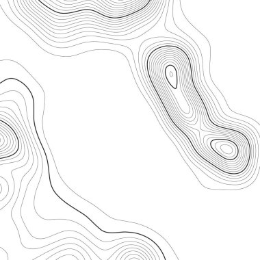 Topografik harita arka planı. Izgara haritası. Kontur. Vektör çizimi.