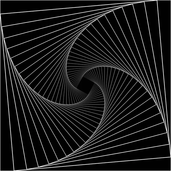 Tunnel abstract. Gedraaide lijnen. Logo. Wireframe 3D-oppervlakte tunnel. — Stockvector