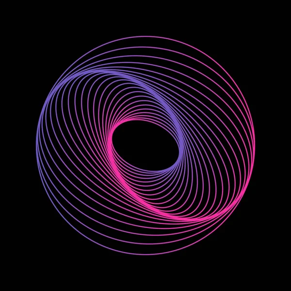 Тоннель абстрактный. Цветной круг 3d. Перекрученные линии. Красный логотип Сфера 3d — стоковый вектор