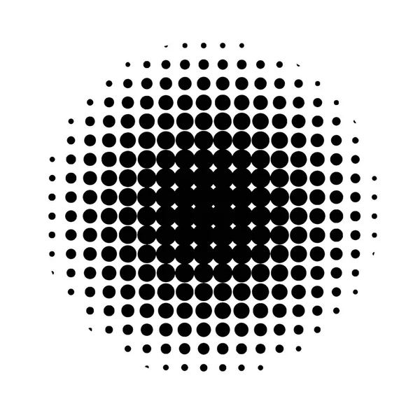 Halbtonkreise. abstrakter Halbtonhintergrund. schwarze Kreise. — Stockvektor