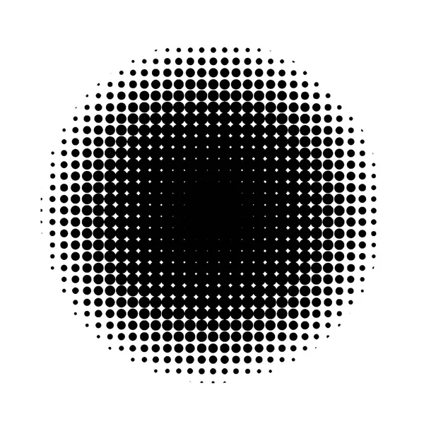 Des cercles de demi-teintes. Fond abstrait demi-teinte. Cercles noirs . — Image vectorielle