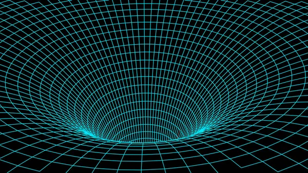 Túnel o agujero de gusano. Resumen Wormhole Science. 3D túnel grid ...