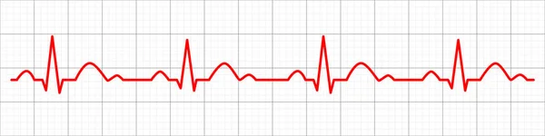 Línea de latidos del corazón. Cardiografía. Electrocardiograma. Ilustración vectorial . — Vector de stock