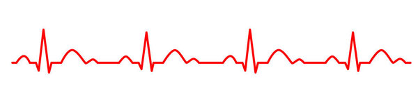 Heartbeat line. Cardiogram. Electrocardiogram. Vector illustration.