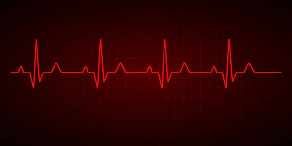 Línea de latidos del corazón. Cardiografía. Electrocardiograma. Ilustración vectorial . — Vector de stock