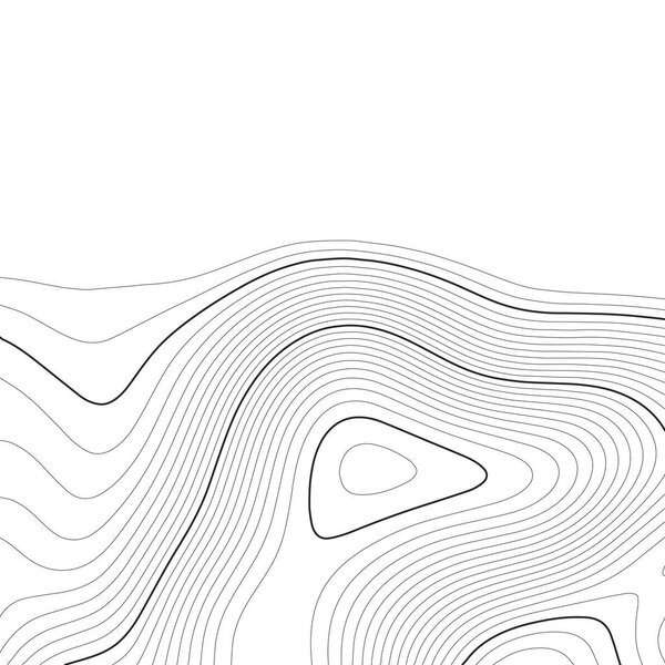 Topographic map background. Grid map. Contour. Vector illustration.