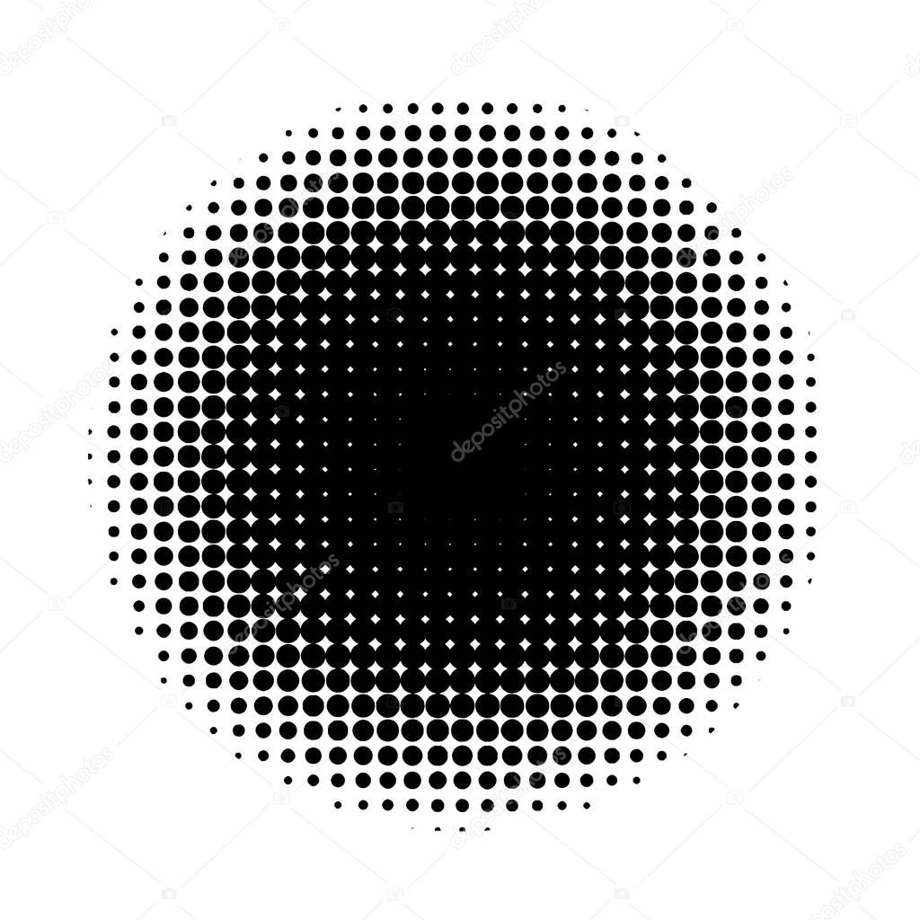 Halftone circles. Abstract halftone background. Black circles.
