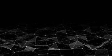 Noktaları ve çizgileri birbirine bağlayan soyut teknoloji arka planı. Ağ konsepti. Veri teknolojisi.