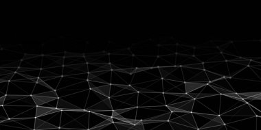 Noktaları ve çizgileri birbirine bağlayan soyut teknoloji arka planı. Ağ konsepti. Veri teknolojisi.