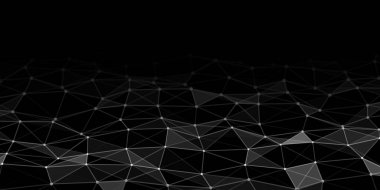 Noktaları ve çizgileri birbirine bağlayan soyut teknoloji arka planı. Ağ konsepti. Veri teknolojisi.