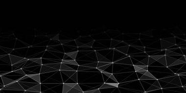 Noktaları ve çizgileri birbirine bağlayan soyut teknoloji arka planı. Ağ konsepti. Veri teknolojisi.