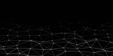 Noktaları ve çizgileri birbirine bağlayan soyut teknoloji arka planı. Ağ konsepti. Veri teknolojisi.