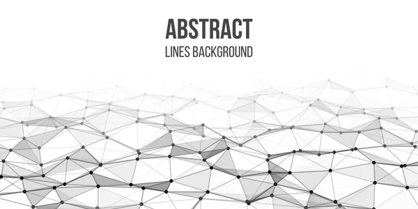Abstrakt teknik bakgrund med anslutande prickar och linjer. Nätverkskoncept. Data teknik. — Stock vektor