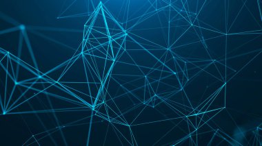 Soyut dijital arka plan. Ağ bağlantı yapısı. Bilim geçmişi. 3d render.
