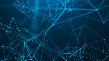 Soyut dijital arka plan. Ağ bağlantı yapısı. Bilim geçmişi. 3d render.