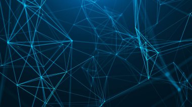 Soyut dijital arka plan. Ağ bağlantı yapısı. Bilim geçmişi. 3d render.