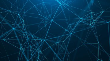 Soyut dijital arka plan. Ağ bağlantı yapısı. Bilim geçmişi. 3d render.