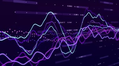 Borsa grafiği. Büyük veri görselleştirmesi. yatırım grafiği kavramı. 3d render.