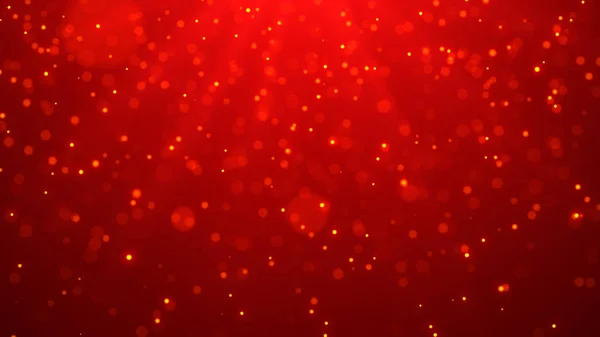 Karácsonyi piros háttér. Absztrakt mágikus fény háttér. Bokeh háttér. 3D-leképezés. — Stock Fotó