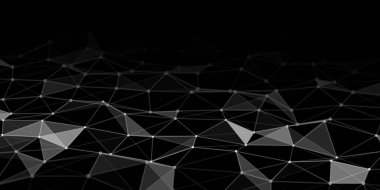 Noktaları ve çizgileri birbirine bağlayan soyut teknoloji arka planı. Ağ konsepti. Veri teknolojisi.