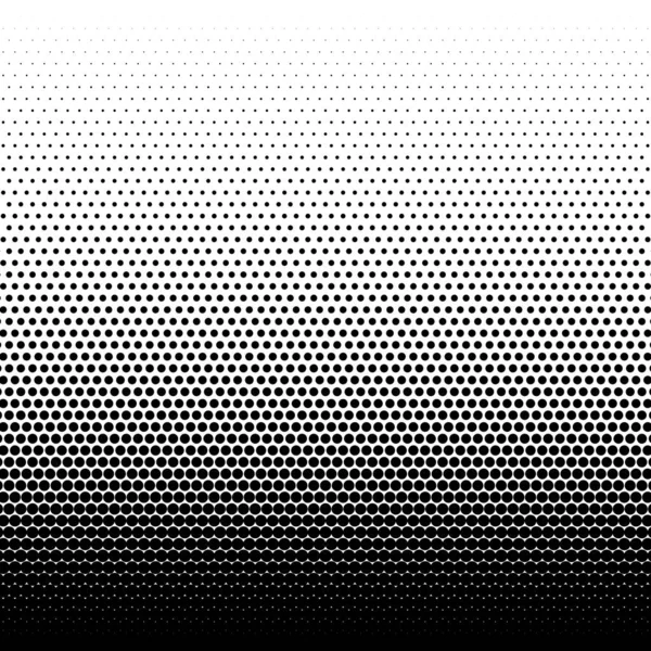 Gefälle auf halber Strecke. abstrakter Halbtonhintergrund. Vektorillustration. schwarze Kreise. — Stockvektor