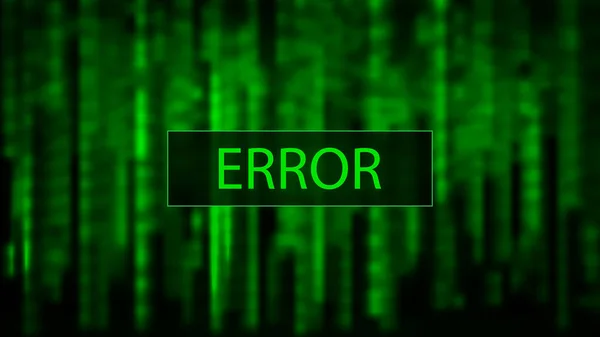 Modelos de erro de tela do computador. Cyber ataque Digital fundo matriz verde. Ilustração vetorial . — Vetor de Stock