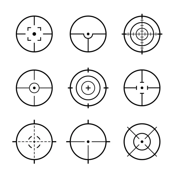 Conjunto de íconos de objetivo u objetivo vectorial . — Archivo Imágenes Vectoriales