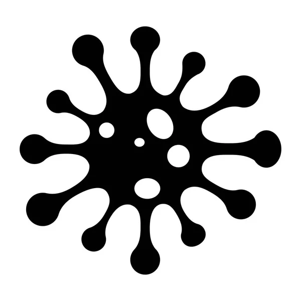 Danger bacteria. Isolated vector microbe icons. Flu virus symbol on white background. — Stock Vector