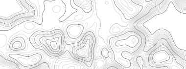 Topografya haritası arka planı. Vektör coğrafi kontur haritası.