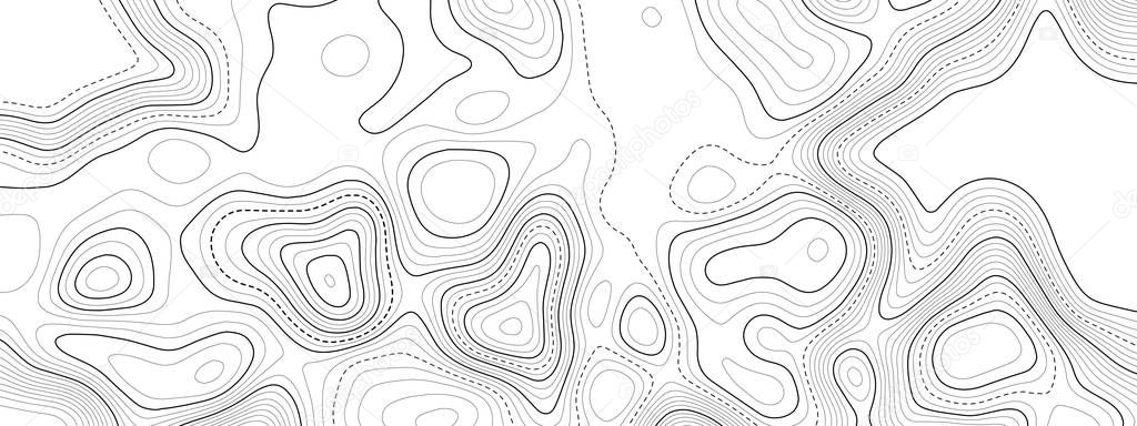 Topography map background. Vector geographic contour map.