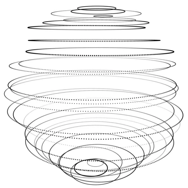 Esfera abstracta 3d hecha de puntos. Rejilla de globo abstracta sobre fondo blanco. Partículas de esfera . — Archivo Imágenes Vectoriales